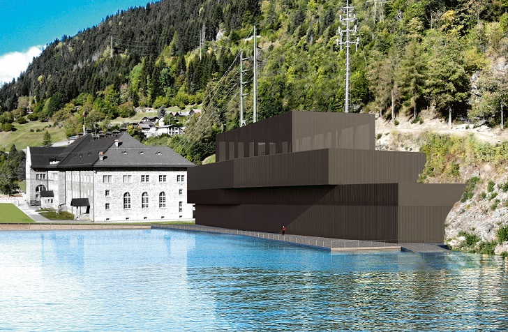A rendering of the new Ritom pumped storage power plant in Switzerland (Source: SBB).