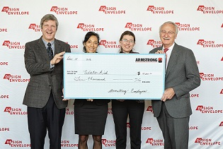 Left to right, Lex van der Weerd, CEO of Armstrong Fluid Technology; Nefertiti Saleh, corporate partnership manager, WaterAid Canada; Nicole Hurtubise, president of WaterAid Canada; and Charles Armstrong, chairman of Armstrong Fluid Technology.