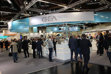 Delegates at the GEA stand at BrauBeviale 2016.