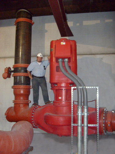 The 20x20x19 pump, part of Armstrong's 4300 Vertical In-Line (VIL) Series.