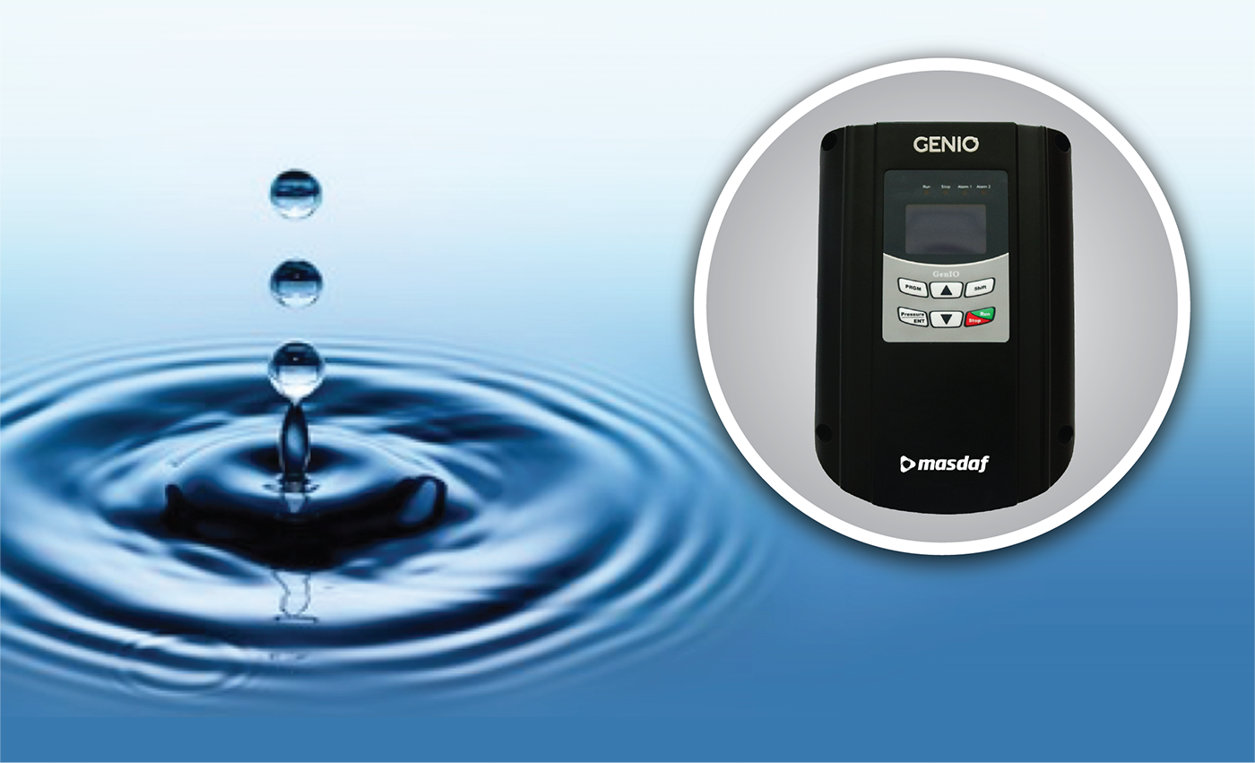 Masdaf's GenIO pump drivers can be used from a single pump to a six-pump system and offer the Internet of Things (IoT) in pump systems that require constant pressure.