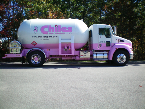 The Chiles Propane Breast Cancer Awareness bobtail