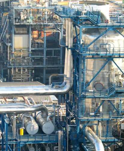 Vacuum system in a petrochemical refinery.
