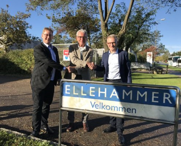 Left to right: Ellehammer CEO Torben Bang Kristensen, Ellehammer Foundation chairman Lars Gudman Pedersen and Iron Pump CEO Anders Frimodt-Møller.