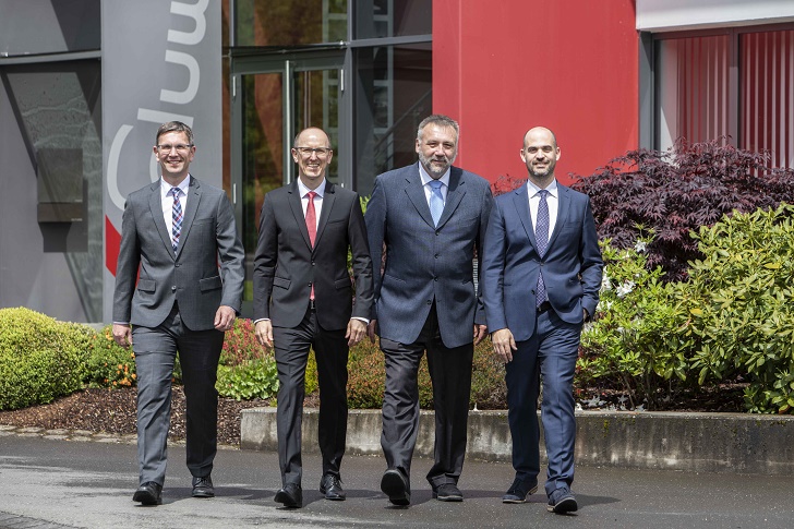Feluwa’s new managing directors. Left to right: Ralf Goebel, Ralf Scherer, Christoph Marks and Daniel Nägel. Photo: Feluwa Pumpen GmbH.