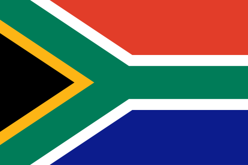 South African flag.Image courtesy of Thomas Pajot/Shutterstock.com.