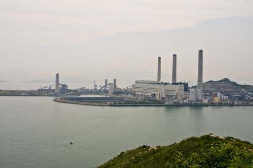 Coal fired power station on Lamma Island, Hong Kong, China