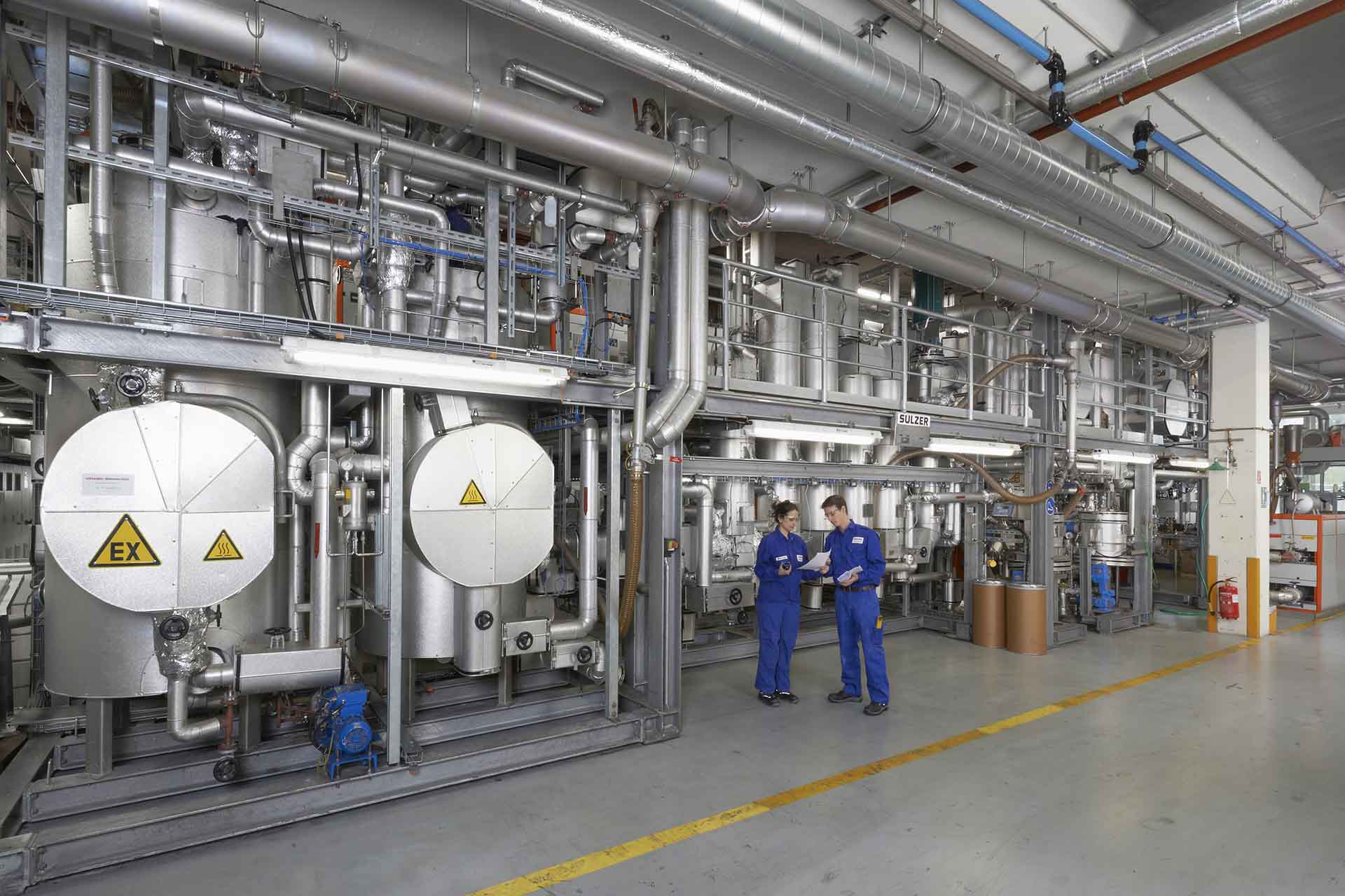 A bioplastic PLA pilot plant. Source: Sulzer.