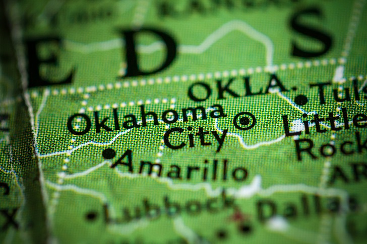 Oklahoma City, Oklahoma, USA. Image courtesy of sevenMaps7/Shutterstock.com.