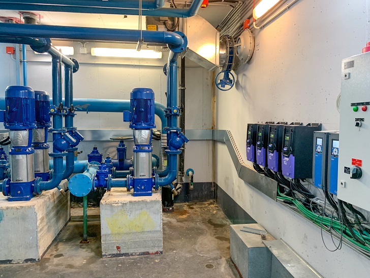 A hospital’s water supply is optimised with VFD technology.