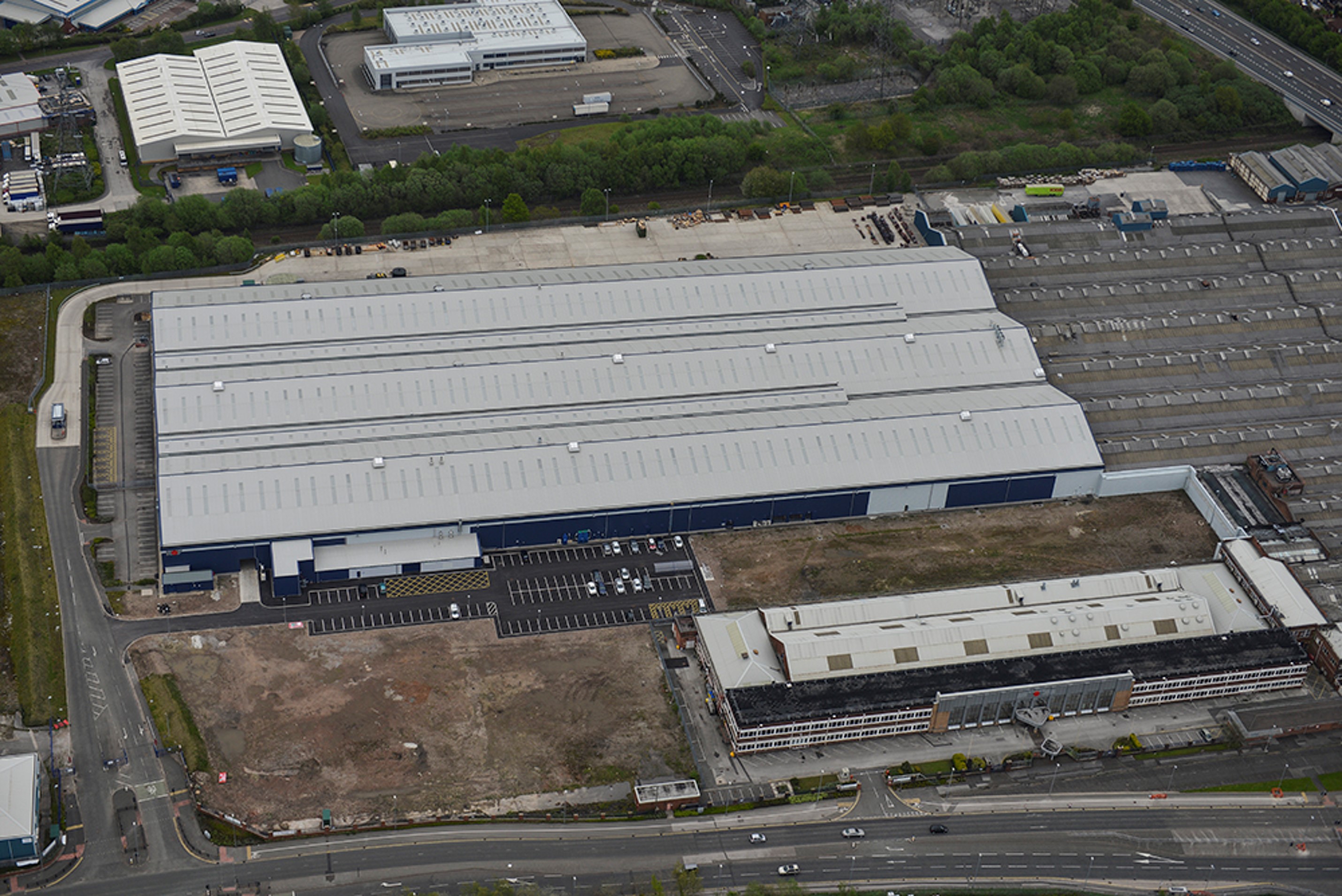 An aerial view of the Manchester plant.