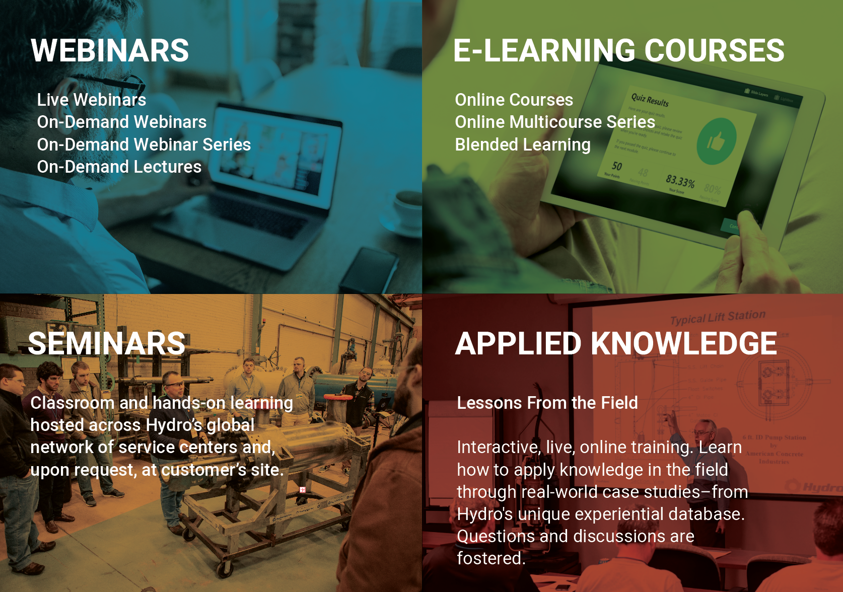 Hydro University will offer webinars, e-learning courses, seminars, and applied knowledge.