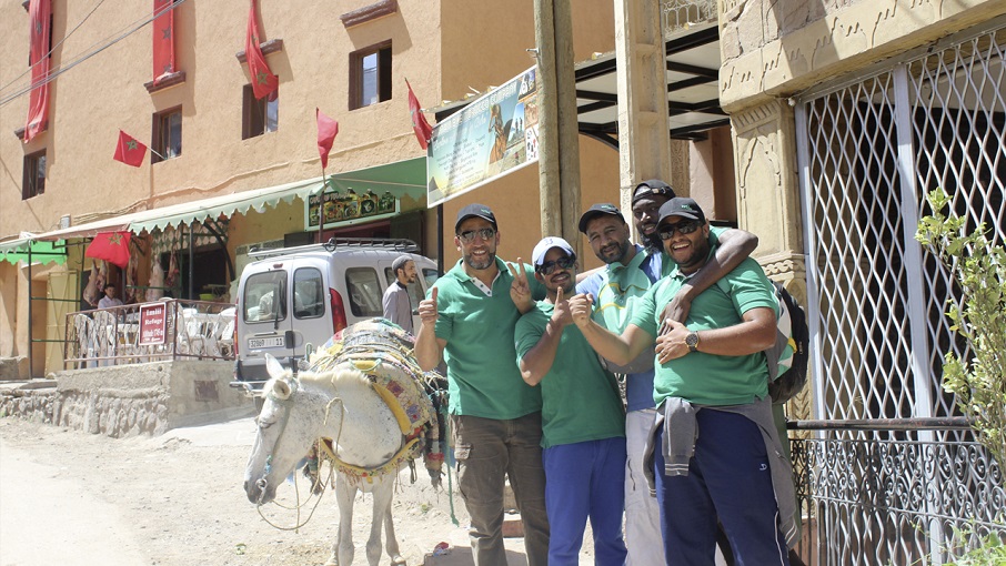 The Moroccan colleagues of the Dortmund technology company Wilo in Imlil , who discovered for themselves the difficulties of accessing  clean drinking water.  Source: Wilo SE.