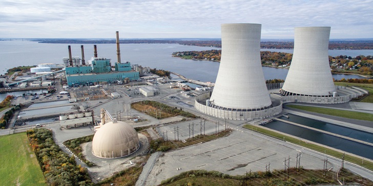 The Brayton Point power station in Somerset, Massachusetts was once the largest fossil-fuel power plant in New England.