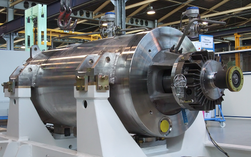 A safety injection pump made at SPX Flow's nuclear equipment production facility in Annecy, France.