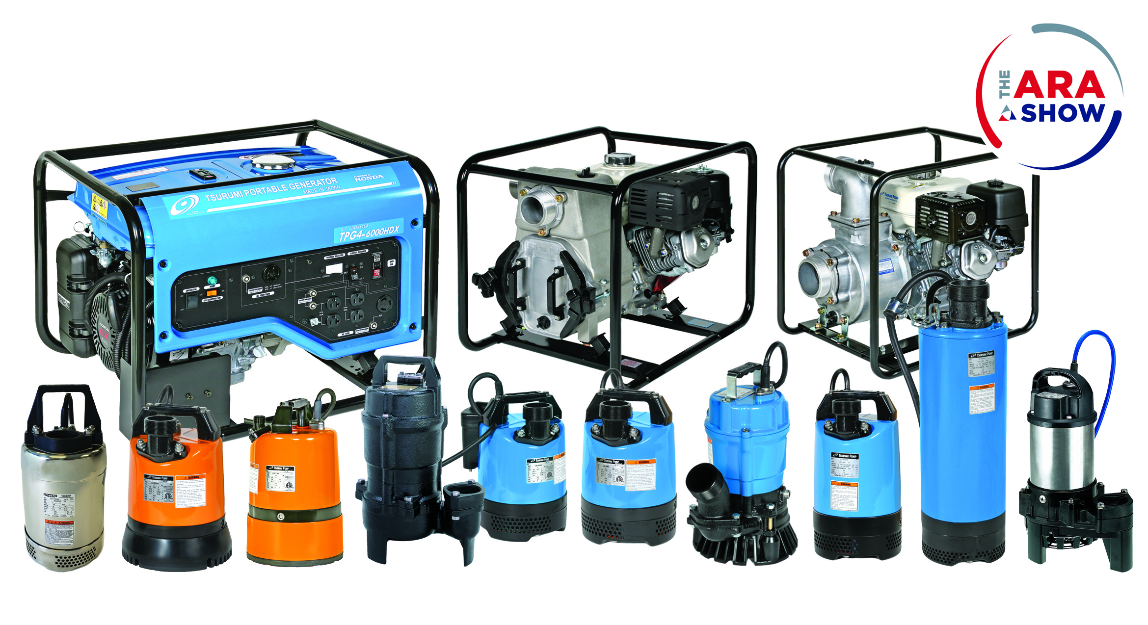 Tsurumi Pump will display its rental products at the ARA show.