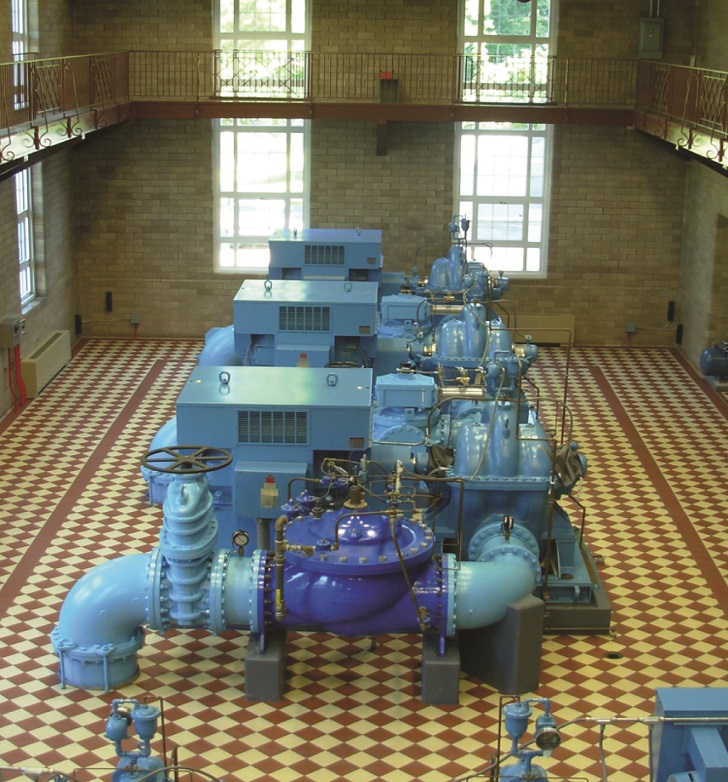 Horizontal split case pumps and Cla-Val valves.