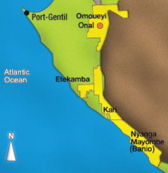 The pipeline runs from Onal to Coucal, near Port-Gentil in Gabon, on the western coast of Africa.
