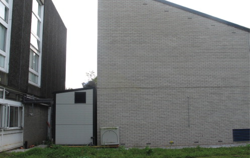 Figure 1. One of four offsite constructed packaged plant rooms. These incorporate highly-efficient variable speed systems based around the Armstrong MBS integrated heating solution, controlling the company's IVS pumps and pressurisation equipment.