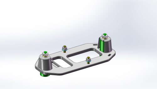 The Zero Vibration Damper consists of a standard kit including the mounting plate, shock mounts and assembly screws.