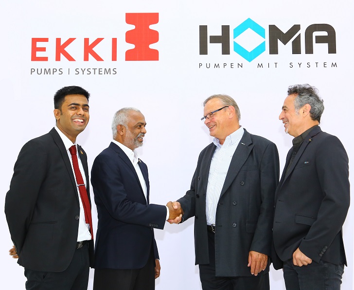 EKKI Pumps and Homa shake hands on the joint venture.