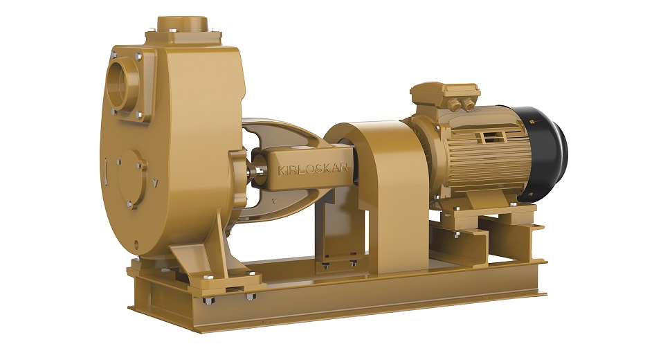 The self-priming coupled pumpset offers high efficiency with low lifetime operating costs.