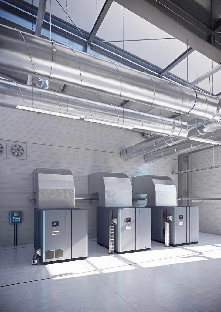The new GA 90+-160 VSD+ oil-injected screw compressor range from Atlas Copco provides reduced energy consumption, straightforward installation and simple service.
