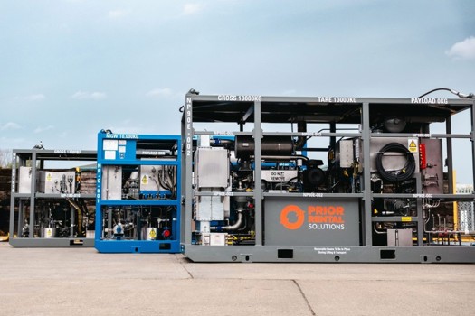 Left to right: The 180k Zone 2 nitrogen pump, 180k Zone 2 compact nitrogen pump, 90k Zone 2 CE-marked nitrogen pump, all manufactured by Prior Power Solutions.