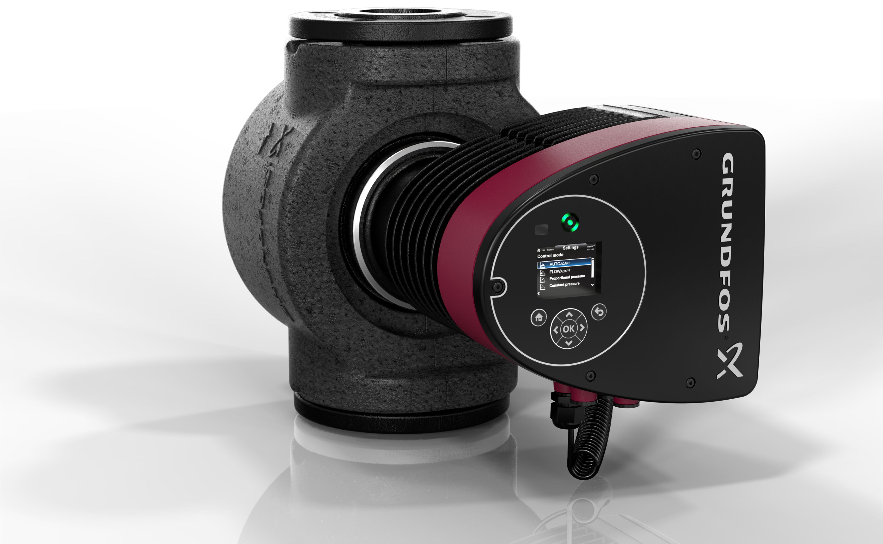 Grundfos’ MAGNA3 pump features compact, intelligent circulator pumps fitted with built-in sensors.