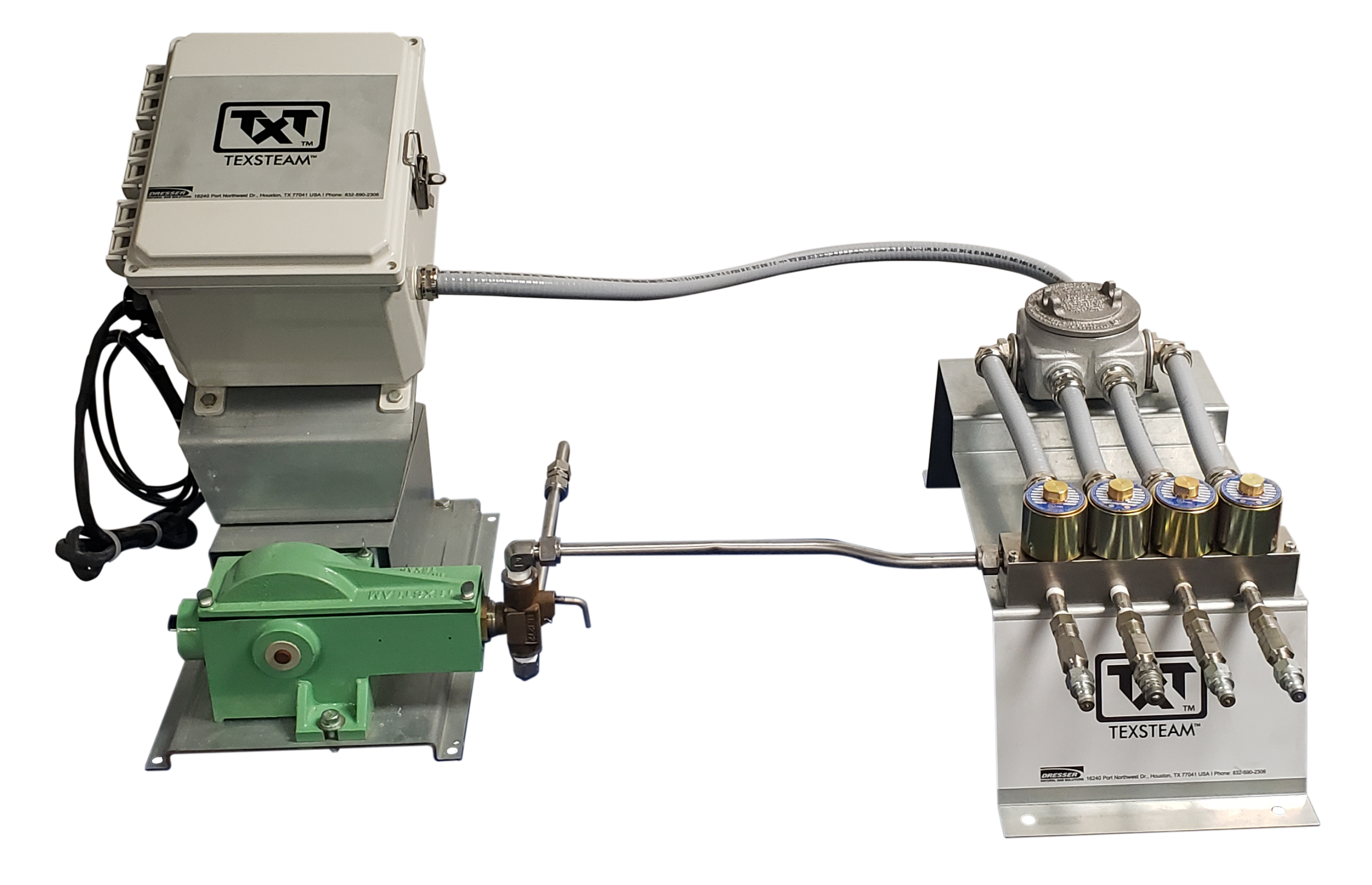 The Texsteam multipoint injection is for oil and gas wellhead chemical injection operations.