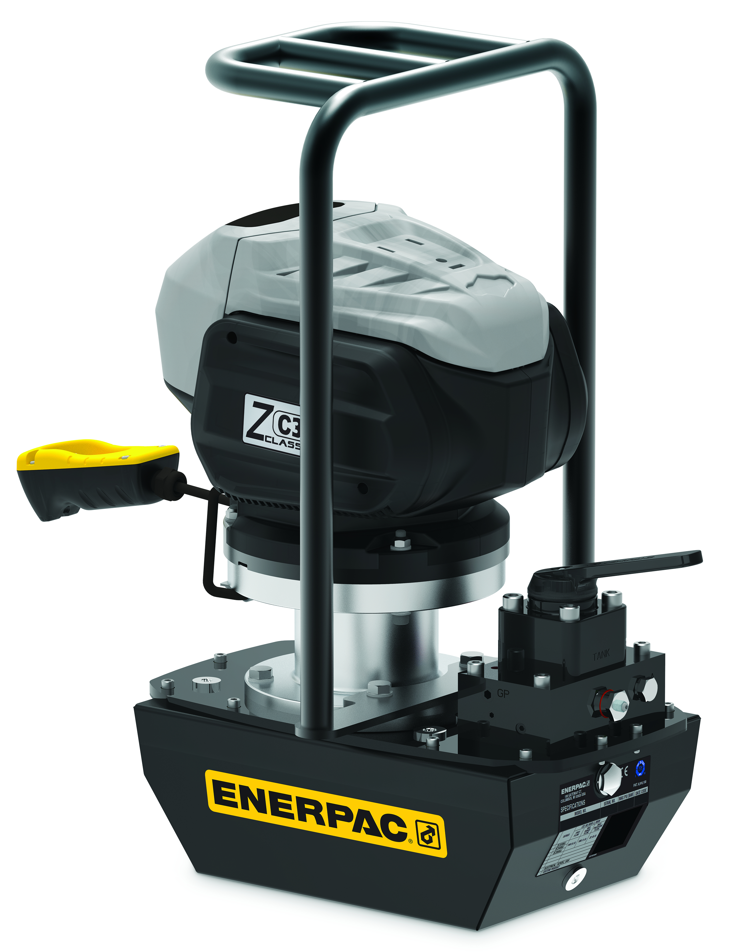 The Enerpac ZC-Series hydraulic pump is designed for remote industrial locations.