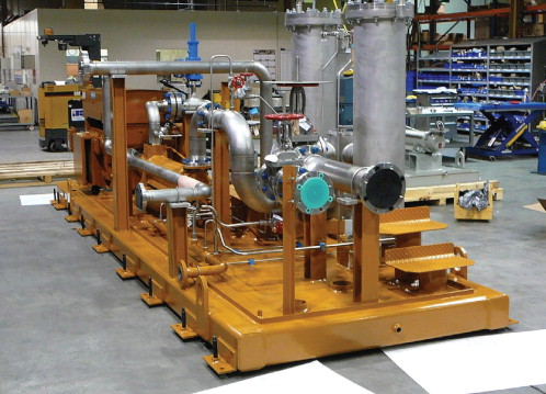 Figure 1. The integrated unit contains a fuel oil system, pump, motor, base plate and piping – all in a single package.