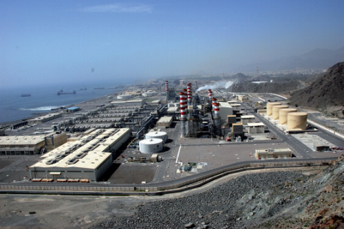Fujairah I MSF-RO Hybrid Desalination Plant. Courtesy of William Chang, Emirates Sembcorp Water and Power Company.