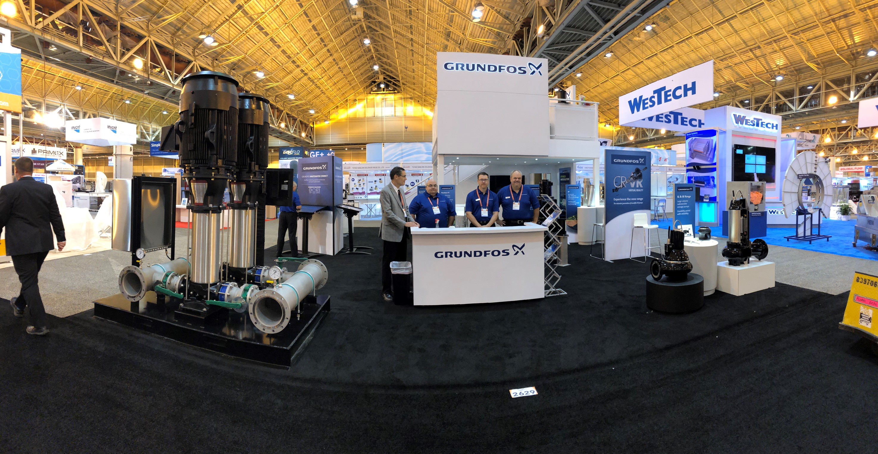 The Grundfos booth at WEFTEC.