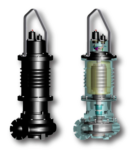 The model Model 412.53SV submersible solids-handling pump.