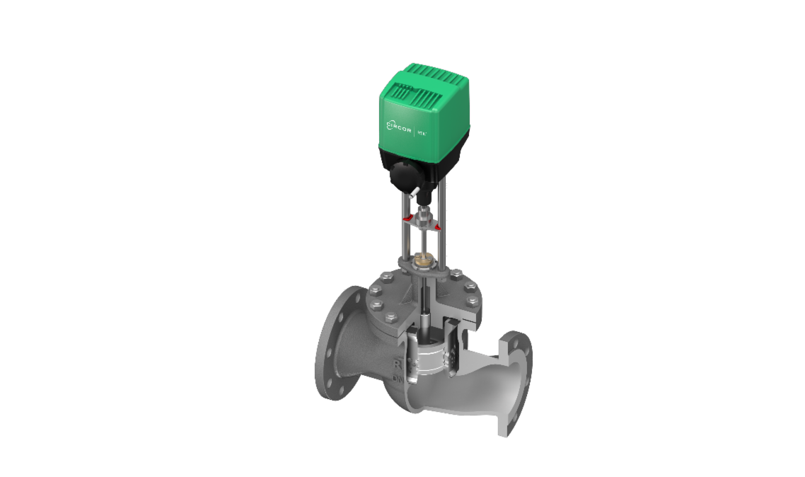 The RTK REflex QC control valve with balanced trim compensates for high differential pressures within the trim.