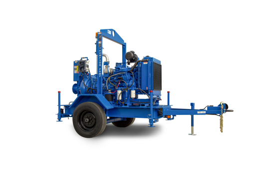 The Thompson Pump 6 in compressor-assisted solids handling pump (6JSCE) is designed for sewer bypass, emergency response and any high-head/high-volume applications.