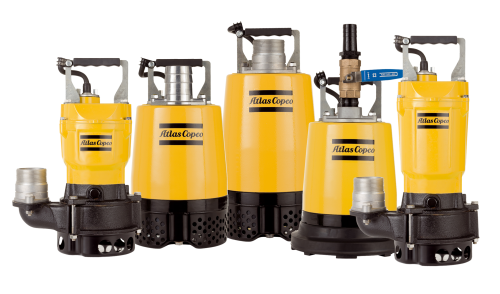 Atlas Copco line-up of small rental and construction pumps