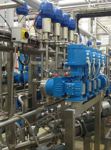 The Lewa pumps in operation at the Arla plant