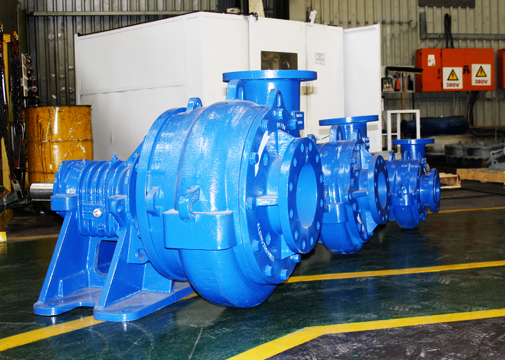 Warman DWU pumps ready for dispatch.