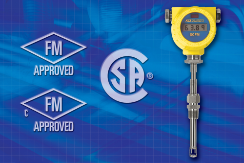 FCI’s ST50 flowmeter which now meets FM and CSA approval.