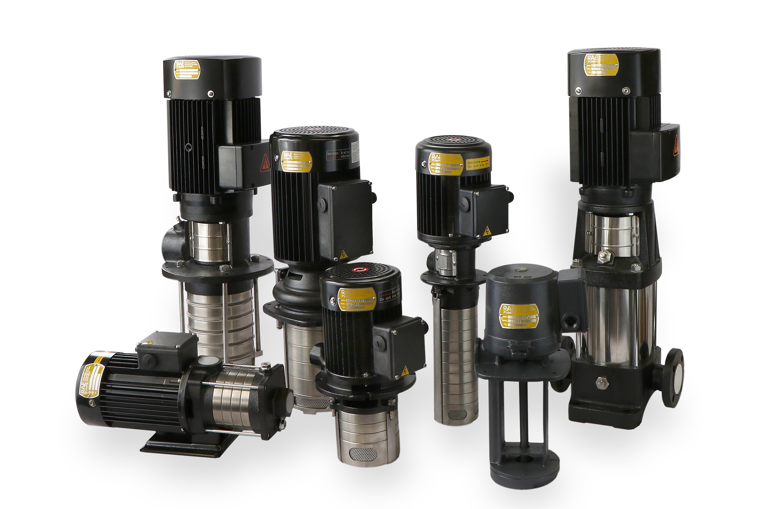 The RAE pump family covers several stock horizontal and vertical pumps that have been rebranded.