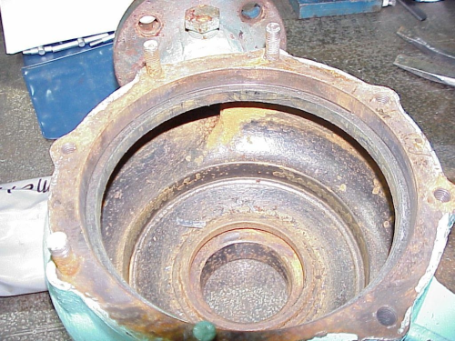 Figure 2: The as found condition of a pump case.