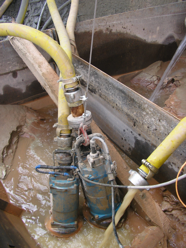 Figure 6. All-purpose pump in a pump sump.