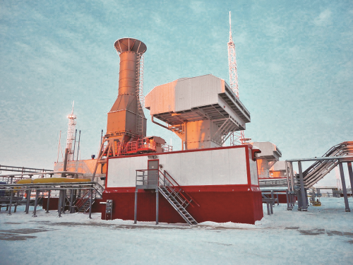 Compressor building at the Lukoil Nahodkaskaya site.