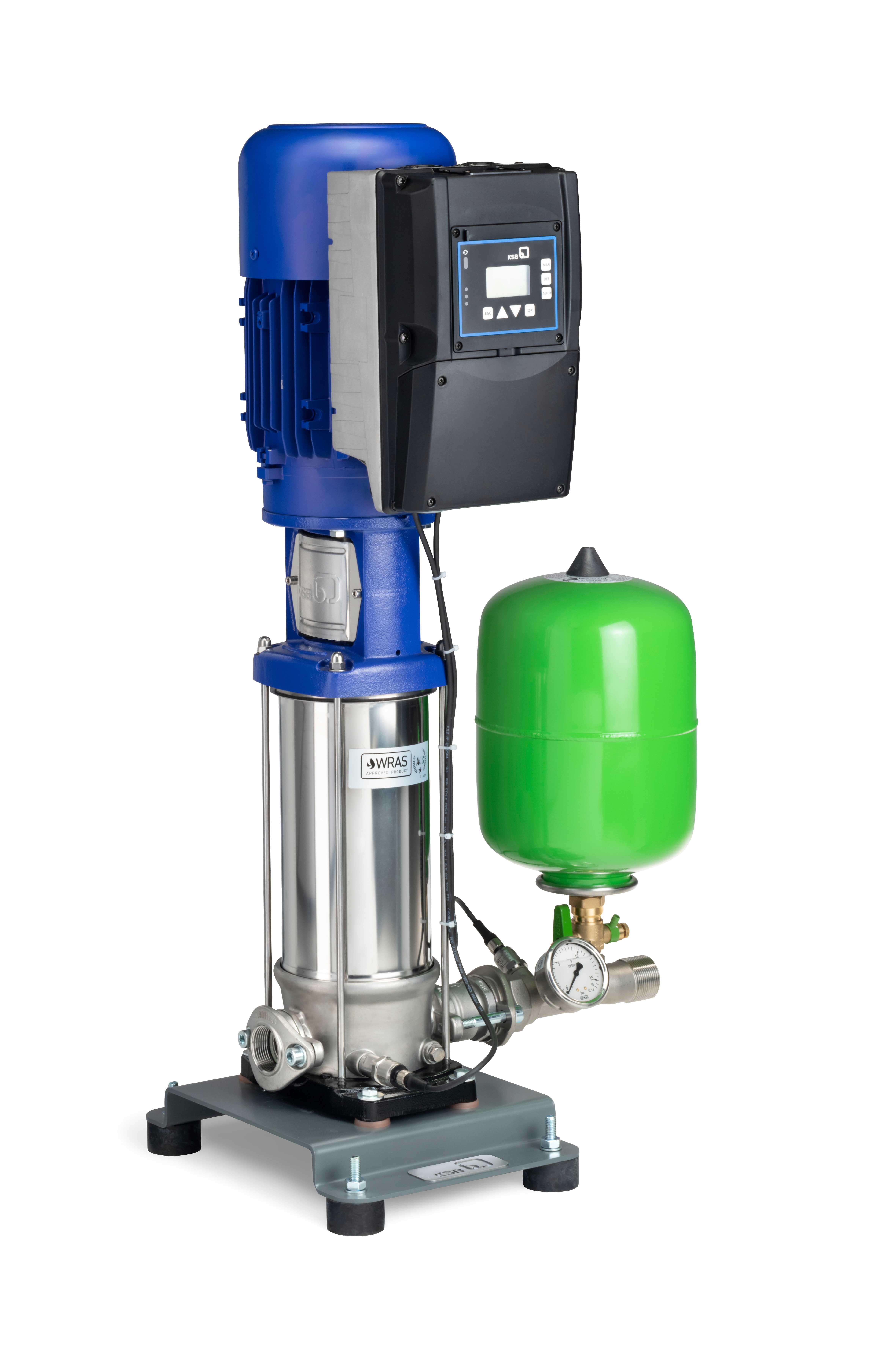 The SVP version of the new KSB Delta Solo pressure booster system is driven by synchronous reluctance motors from the KSB SuPremE type series.