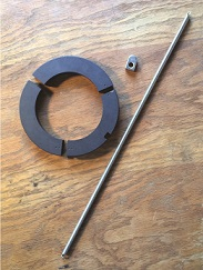 A carbon ring's three segments and garter spring