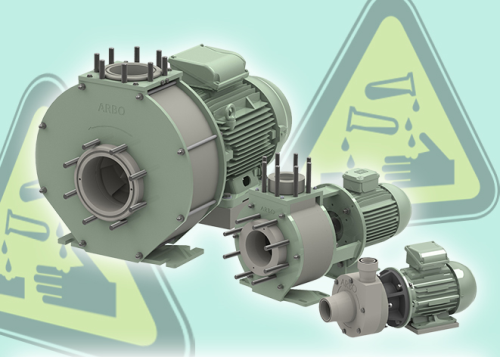 ARBO robust thermoplastic pumps resist aggressive chemicals.