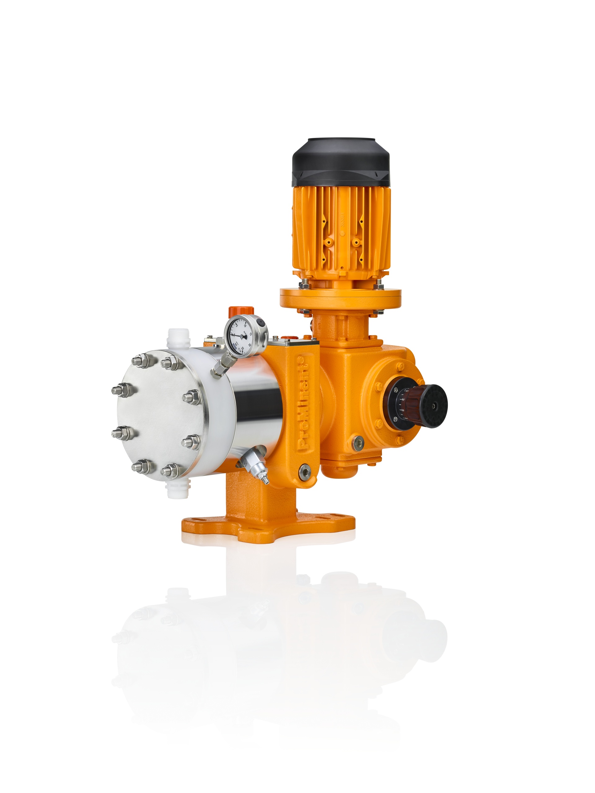 The Orlita Evolution range with PVDF and PVC dosing heads meets the most stringent safety requirements for the capacity range 3 – 7,352 l/h at pressures up to 21 bar.