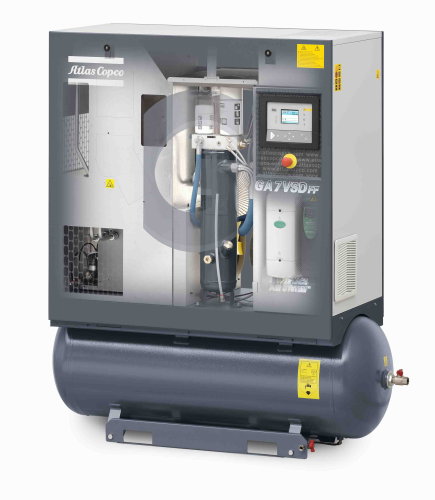 The GA 5-11/GA 5-15 kW variable speed drive (VSD) oil-injected screw compressor range.